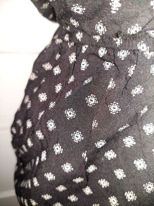 Salopeta scurta Clockhouse petrecuta alb/negru