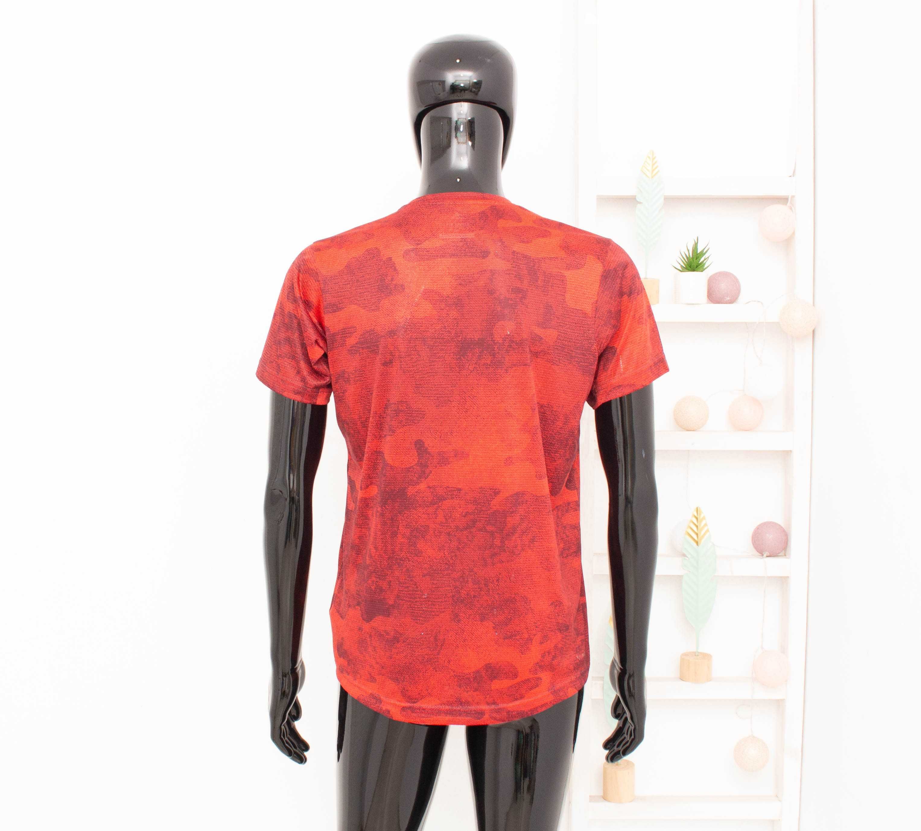Adidas Оригинална мъжка тениска за бягане фитнес червен камофлаж М