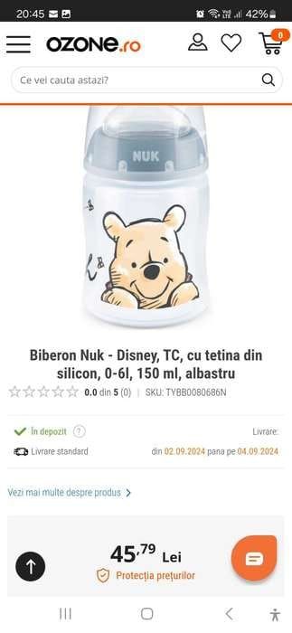 Vând set biberon Nuk și suzeta NOI