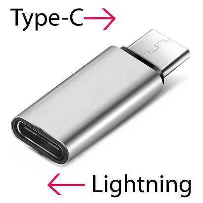 Переходник Адаптер Type c  Lightning iPhone Macbook