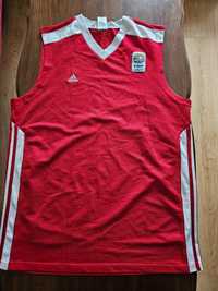 Оригинален червен баскетболен потник Adidas - размер XL