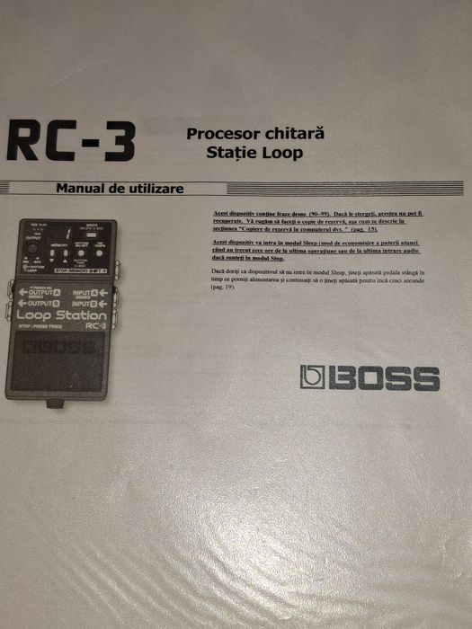 Vând Pedală Boss RC 3