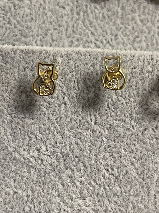 Cercei aur 14 ka cu pisicuta