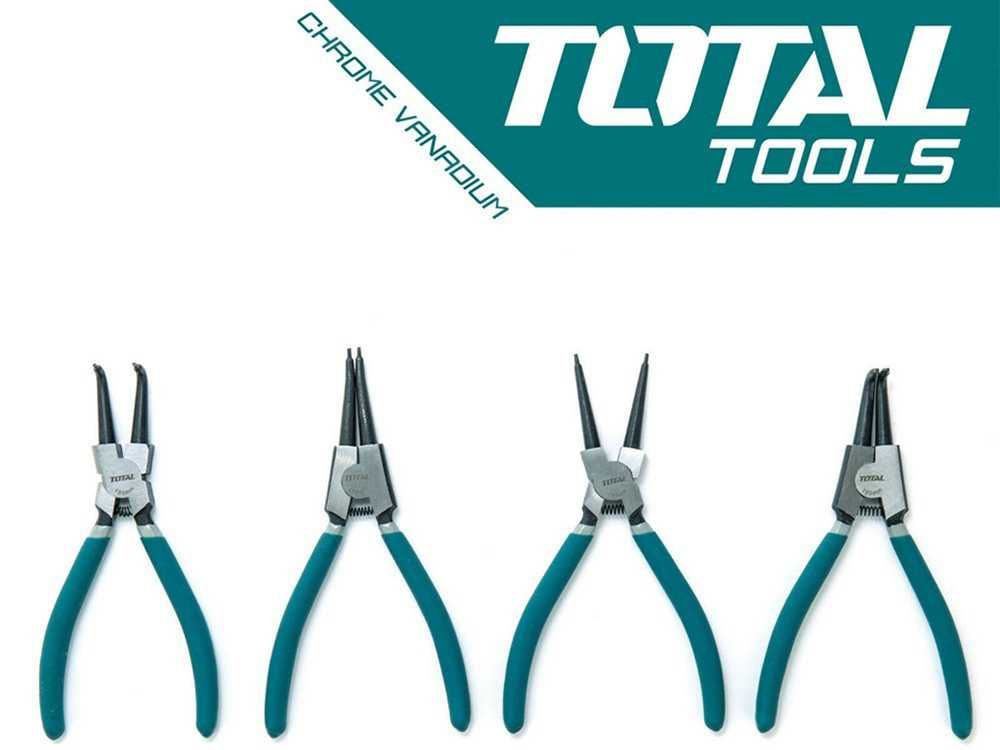 Комплект зегер клещи TOTAL THT114041, 4 броя, 90-180мм