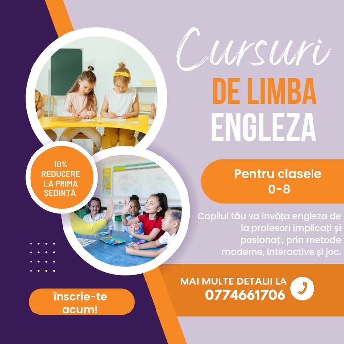 Meditații la engleză și franceză pentru copii – Oradea