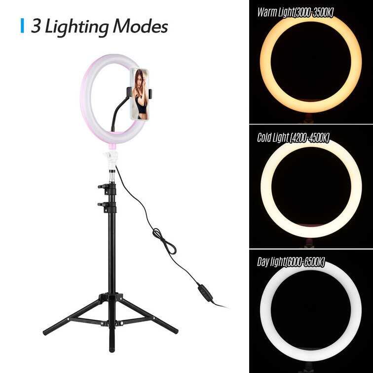 Голяма LED ринг лампа 25см  или 30см с трипод 210 см.