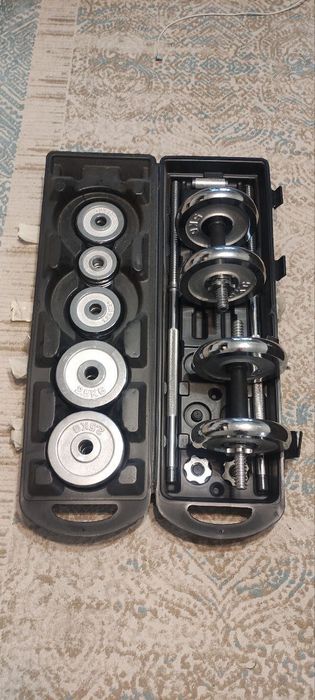 Набор гантели + штанга