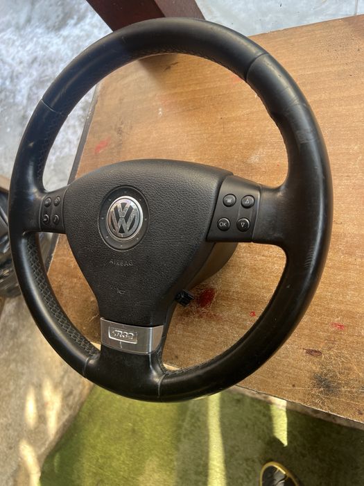 Volan cu comenzi piele 3 spite vw Passat B6 R-line
