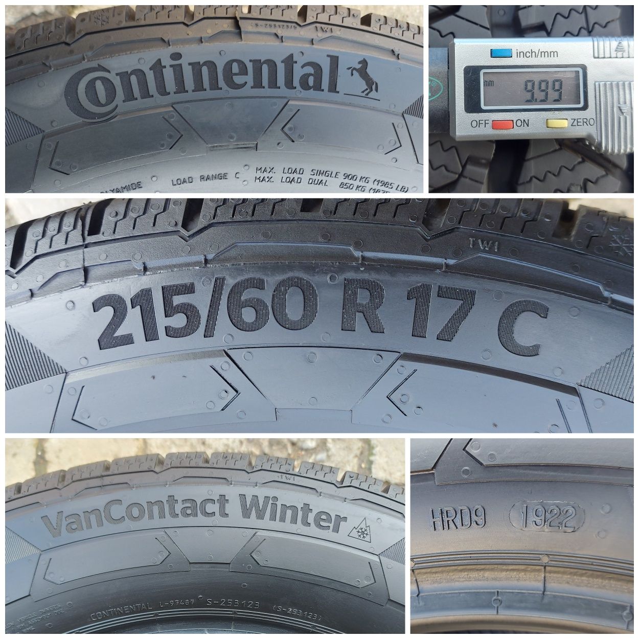 O bucată 225/215 60/55 R17C M+S iarnă - una Continental Semperit Falke