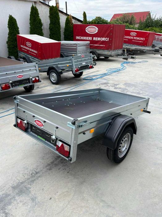 Remorca auto 200x108x27 mono ax 750 kg cu obloane