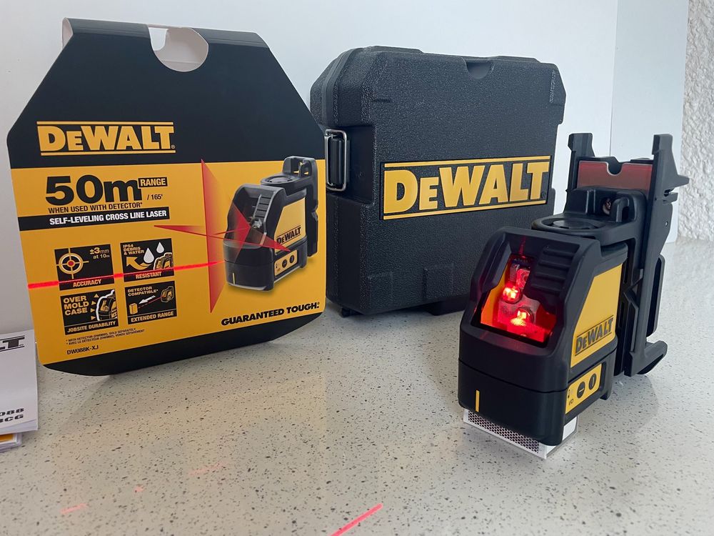 DeWALT DW088K-XJ Nivela Laser cu 2 linii precizie. Original, Nou.