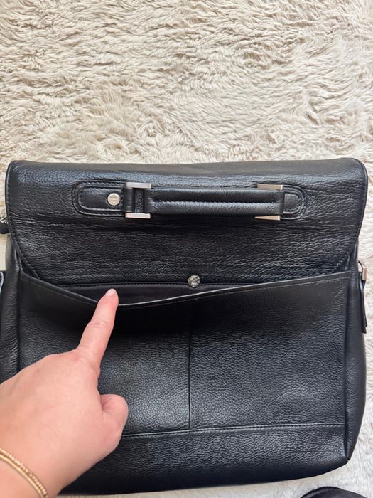 Geanta laptop piele Armani