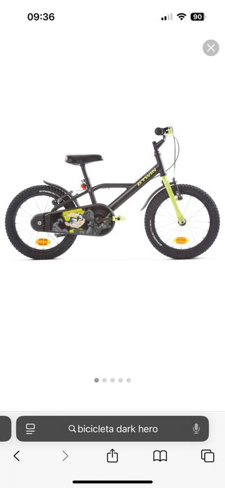 Bicicleta copii BTWIN 16 inch 4-6 ani Dechatlon