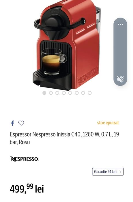 Espresor Nespresso inissia c40
