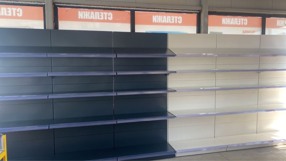 Нови стелажи за магазин най-ниска цена в България .