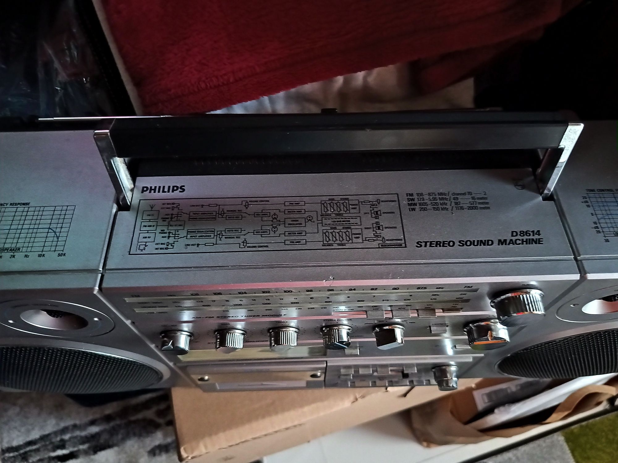 PHILIPS Radio-casetofon BOOMBOX cu Amplificare/Auxiliar