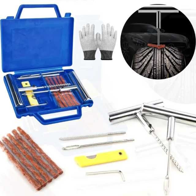 SET Compresor Auto Portabil + Kit Profesional vulcanizare + Manusi