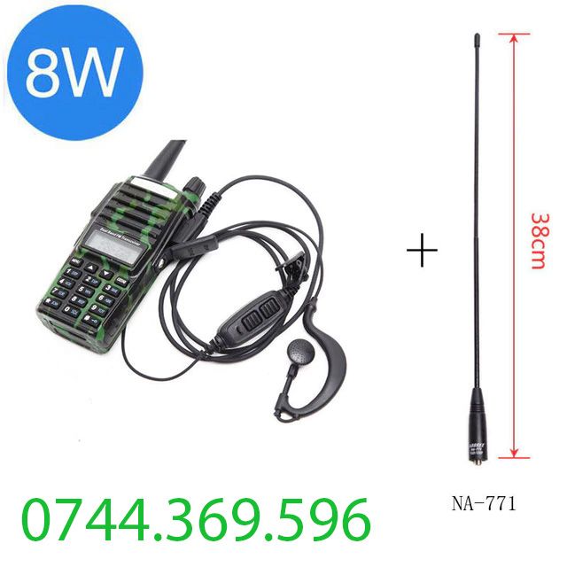 Statie Baofeng UV-82 Plus 8W dualband, raza 10KM+antena Nagoya NA-771