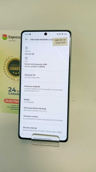 (AG 35) Telefon Xiaomi Redmi Note 13 5G B.32838 /Garantie2 ani/580 lei