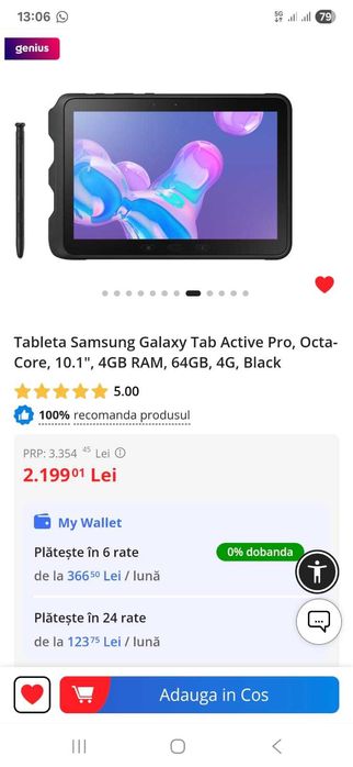 Samsung Galaxy Tab Active Pro,4G(nu intra in windows).vanzare/reparare