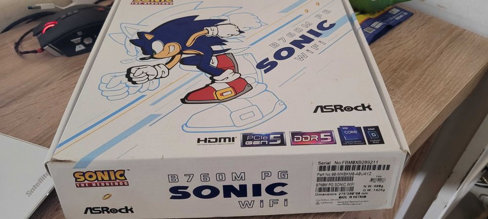 Placa de baza B760M PG SONIC, defecta