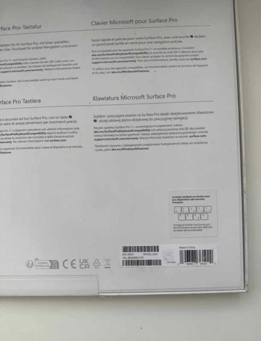 Microsoft Surface Pro Keyboard (Pro 8/9/10/11/X) Black 1905