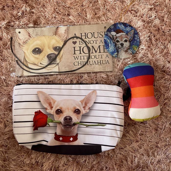 Чихуахуа подарък кутия табела куче играчка престилка