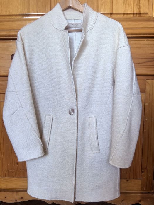 Палто oversize бяло S  36 Zara