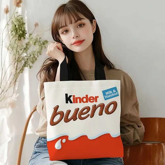 Geanta umăr casual ,cool cu imprimeu Kinder Bueno