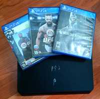 PS4 Slim 1тб 1 геймпад 3 игры