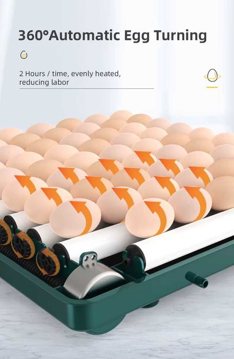 Fudajo автоматичен инкубатор 30 яйца 50W с контрол на температура