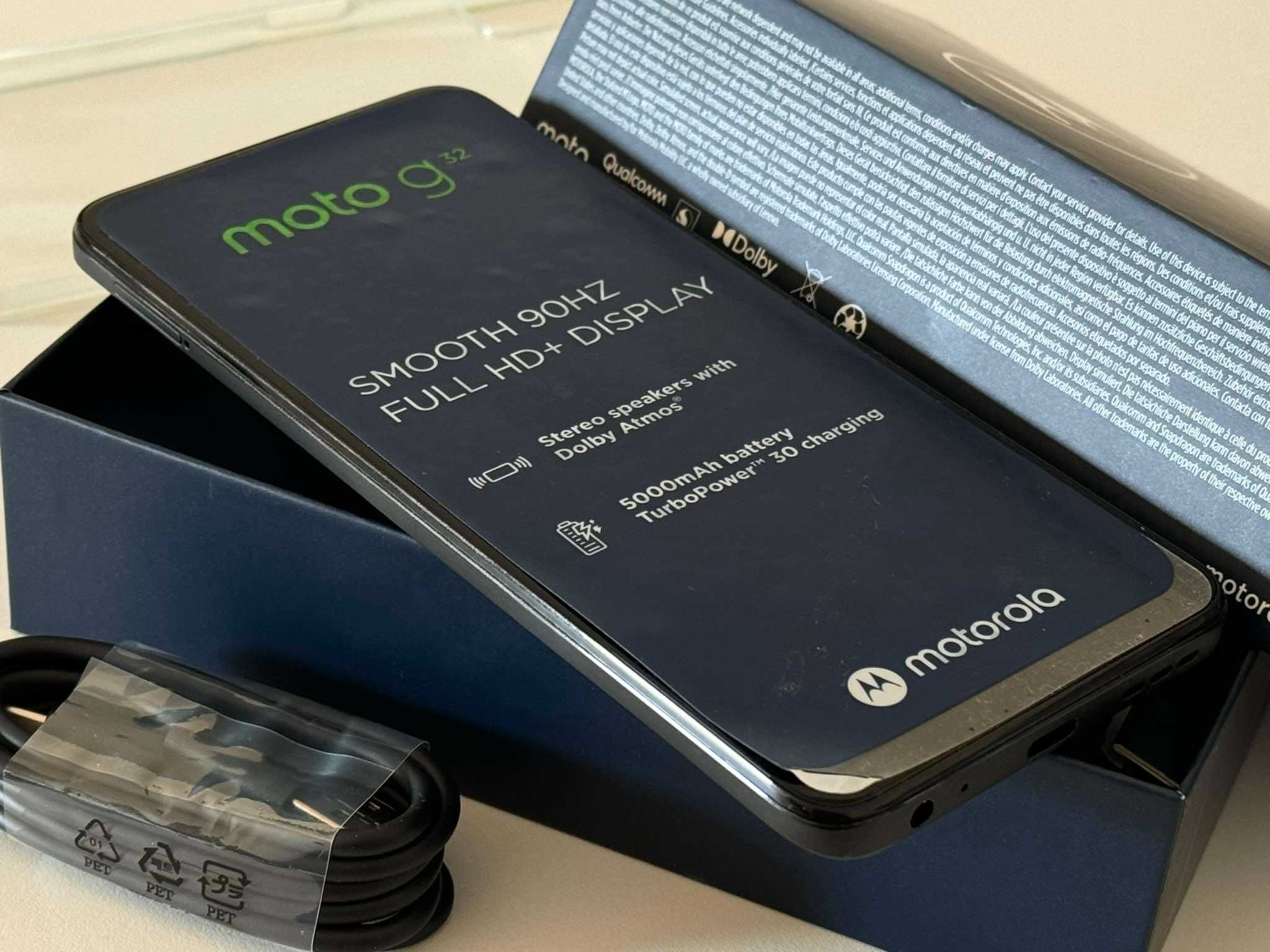НОВ! Motorola Moto G32, 6GB, 128GB, Mineral Grey (Черен) Бартер!