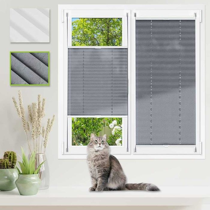 Плисиран Комарник-Премиум качество -Готов без пробиване за 5 секунди .