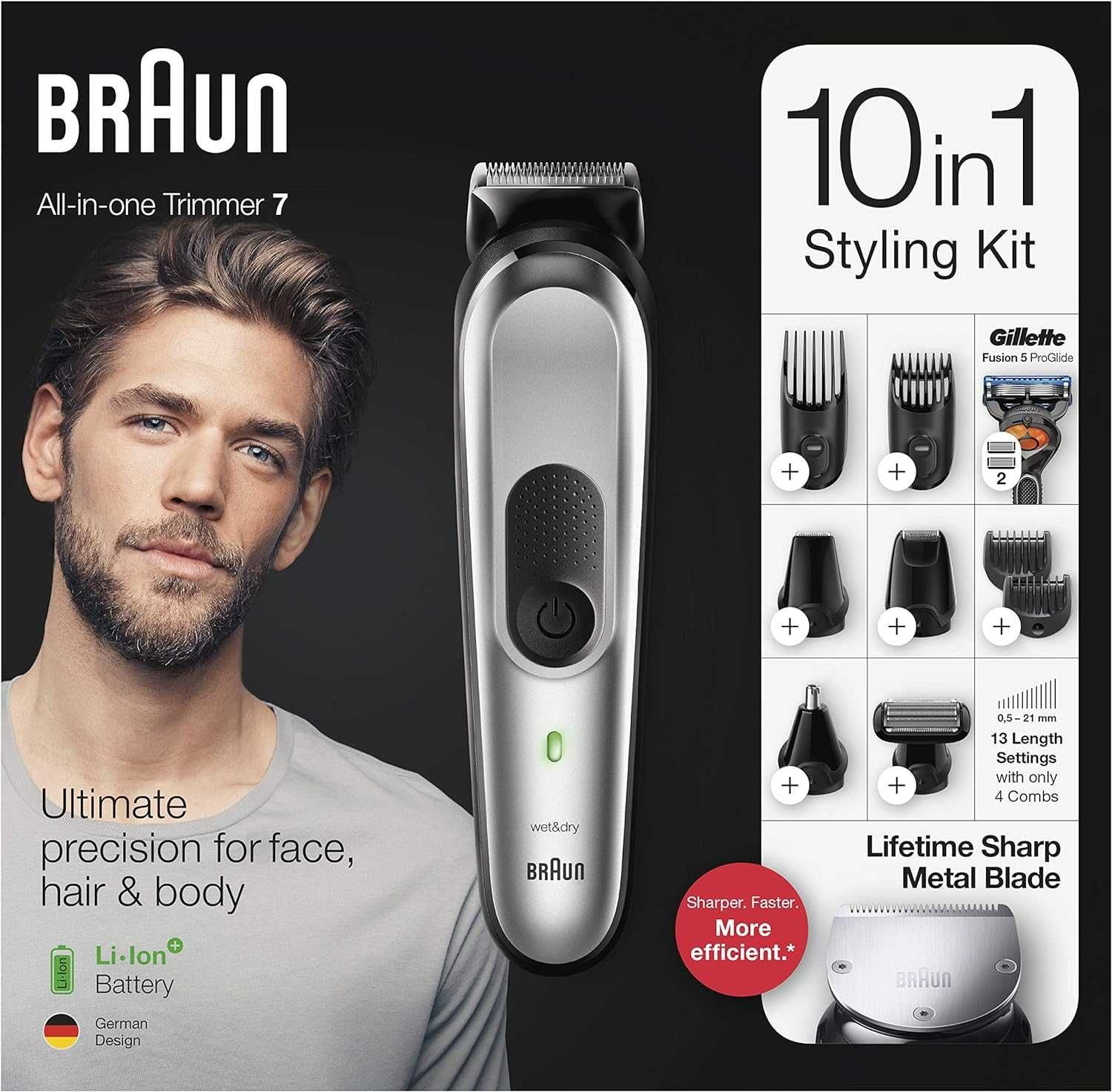 +CADOU Aparat de tuns/barbierit Braun All-in-one Trimmer 7 |SIGILAT|