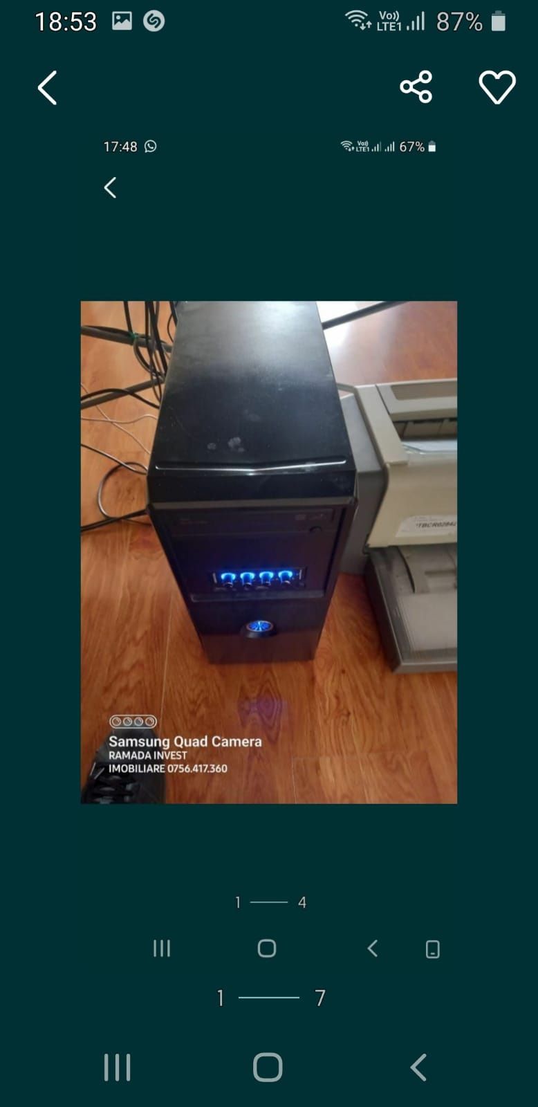 Vând Sistem PC 8GB Ramii Preț 1200Lei