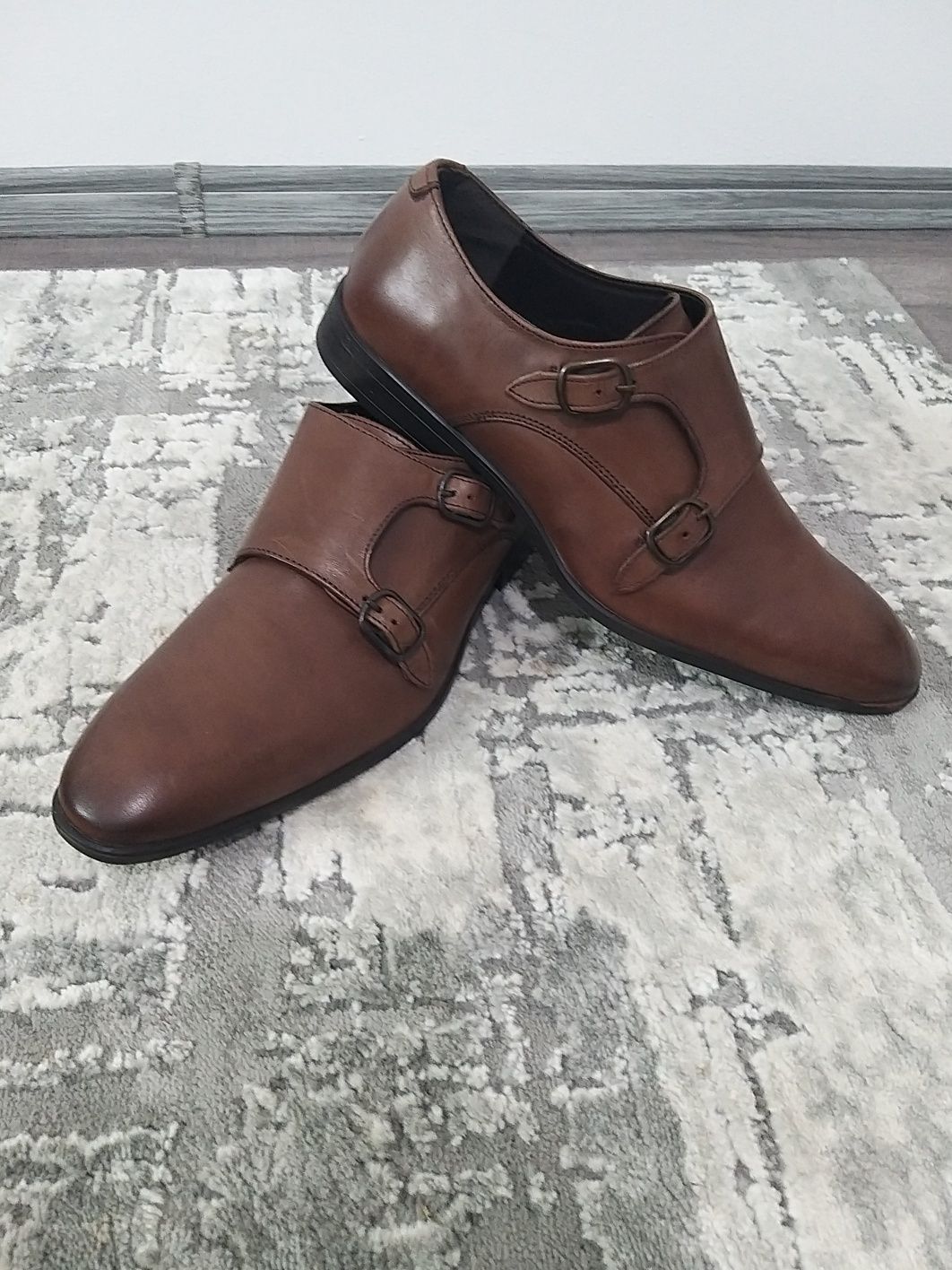 Asos Monk in brown pantofi barbati