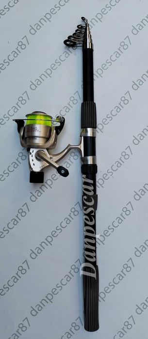 Set 4 Lansete 3m cu 4 Mulinete LC540 si fir+4 avertizori tije swingere