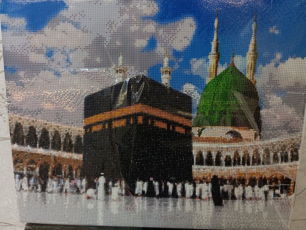 Olmosli Mozayka "Makka" suratili toshi terilgan. 50×40 Ramazon tuxfasi