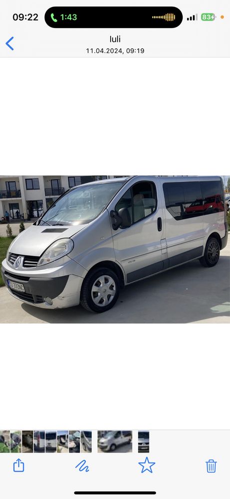 Renault Trafic2009,1995cc,diesel ,84kw,(114cp)+marfa