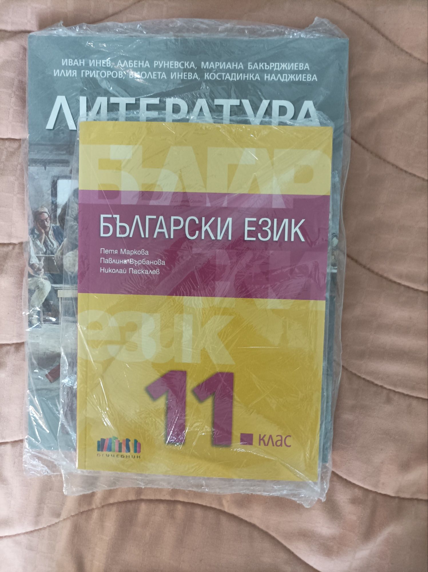 Чисто нови учебници по литература за 11 клас и български език.