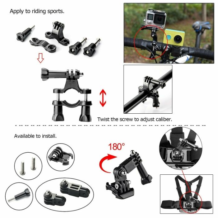 Комплект аксесоари 50 в 1 GoPro / екшън камера / action cam