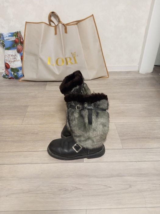 Сапоги, медвежий мех, 37 размер