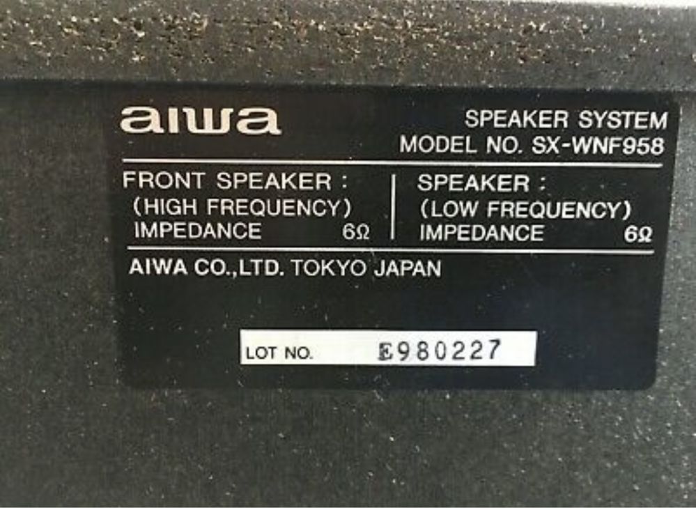 Aiwa 4 way speaker SX-WNF958