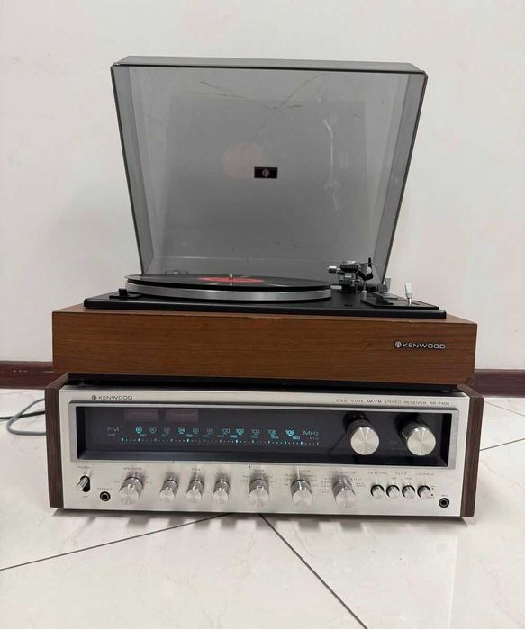 Винтидж аудио сет ресивър + грамофон KENWOOD - Made in Japan