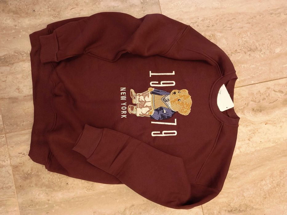 Дамски суичър с бродирано мече