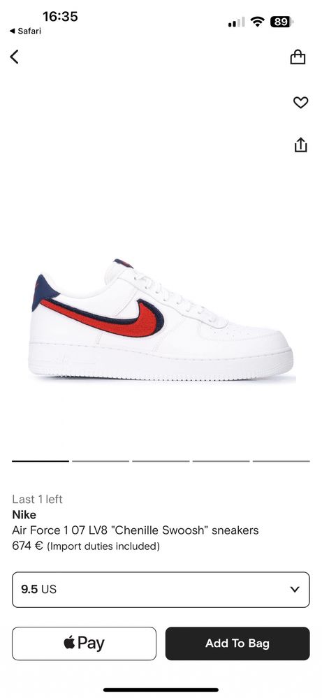 Nike Air Force 1 ‘07 LV8 Chenille Swoosh barbati - 45