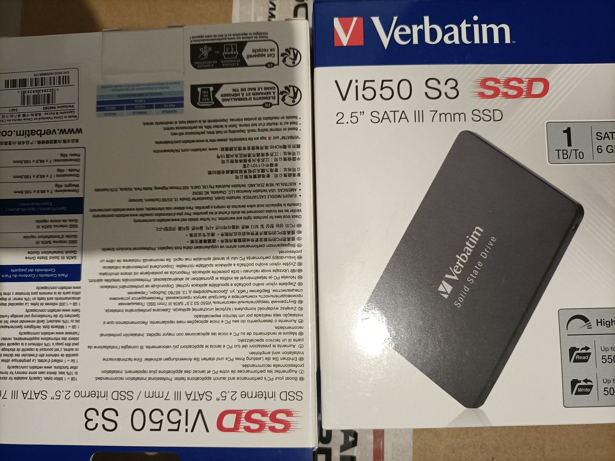 vand ssd 1tb verbatim vi550 nou la cutie 2.5" sata 3 sigilat