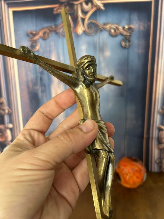 DN772 Superb crucifix de alama 430g 46x18cm