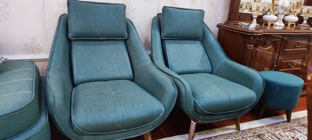 Продается Диван кресло + пуфик