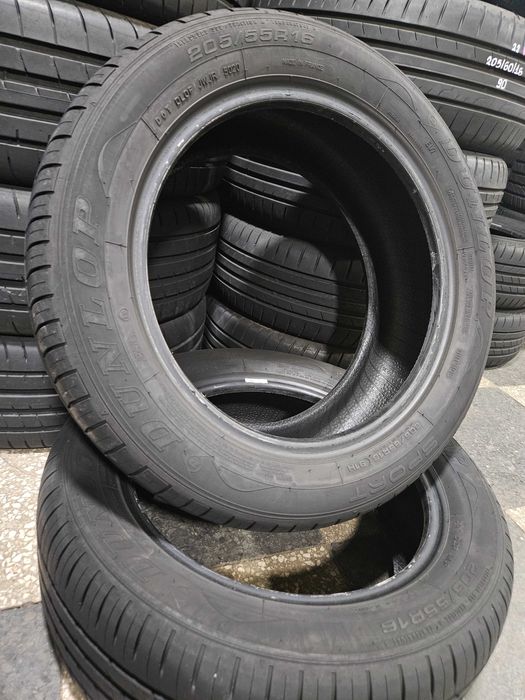 2бр 205/55/16 DUNLOP 7мм грайфер дот:5020г безплатен монтаж